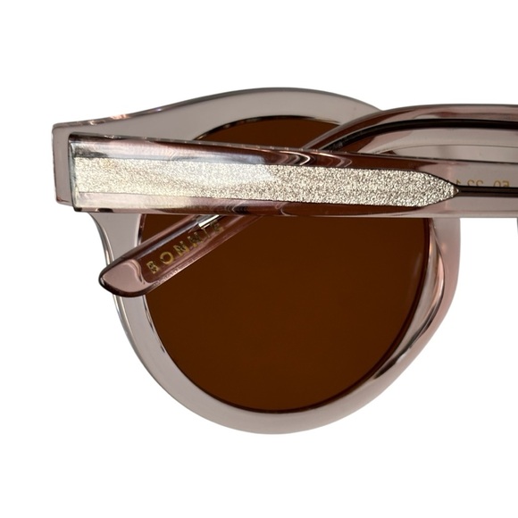 Bonnie Clyde Women’s The Hill round fashion sheer pink sunglasses | 50.22.145